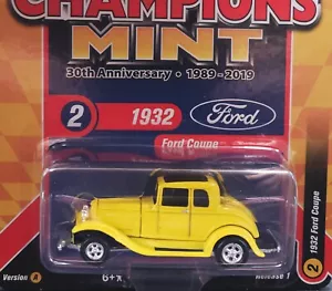 Racing Champions 32 1932 Ford Coupe Mint 30th Anniversary Collectible Car Yell A - Picture 1 of 2