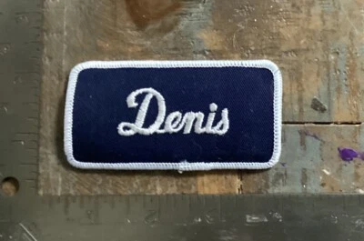 Camisa de trabajo vintage con etiqueta con nombre DENIS uniforme de trabajo parche bordado para planchar Foto 1 de 2