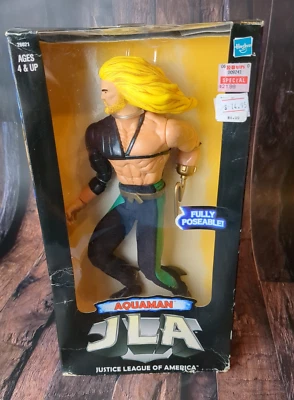 Figura de acción Hasbro JLA Justice League of America Aquaman de colección 1998 caja dañada Foto 1 de 4