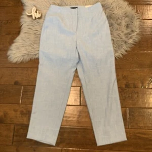 Ann Taylor Curvy Fit Pants The Slim High Rise Slim Ankle Pants size 8 Blue New - Picture 1 of 7