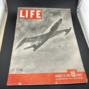 VTG Life Magazine August 13 1945 P-80 Shooting Star Fighter Jet Plane, Newsstand - Picture 1 of 7