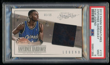 2013-14 Panini Signatures Film Legend Anfernee Hardaway 172 Jersey 01/35 PSA 9
