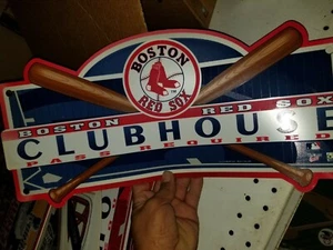 BOSTON RED SOX MLB GENUINE CLUBHOUSE PASS REQUIRED SIGN WINCRAFT 2009 PLASTIC  - Picture 1 of 1