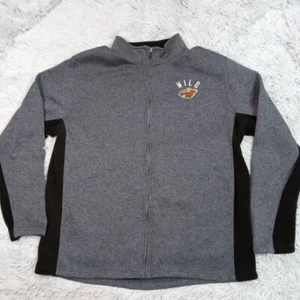 Minnesota Wild Herren Fleecejacke grau XL NHL Hockey gesticktes Logo Grafik - Bild 1 von 12