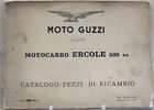 manuale officina moto guzzi ercole 500 catalogo pezzi ricambio 8 edizione 1960