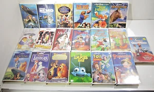 Lot Of 19 Disney Movies On VHS Clam Shell Cases Nemo Air Bud Mulan Lion King - Picture 1 of 4