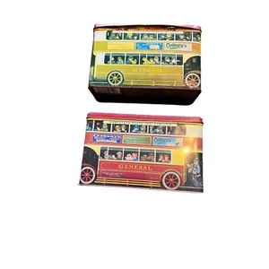 2 Cadbury Vintage Collectible Double Decker Bus Tin Midler Milk Chocolate Empty - Picture 1 of 11