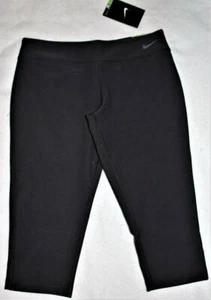 NWT Nike Girl's Legend Black Tight Fit Capri Training Pants L Large - Picture 1 of 1