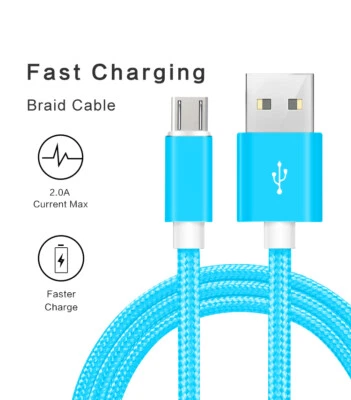 Micro Braided USB Data Fast Charging & Data Sync Fast Cable For Huawei (LOT) - Image 1 of 4