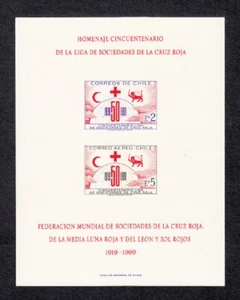 CHILE SC# C291 RED CROSS 50th. ANNIVERSARY 1919- 1969 - S/S MNH - Picture 1 of 1