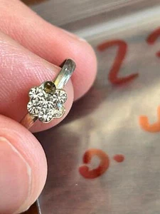 Anillo plata esterlina 925 niño talla 2 0,46 g x27 falta piedra chatarra reparación - Imagen 1 de 6