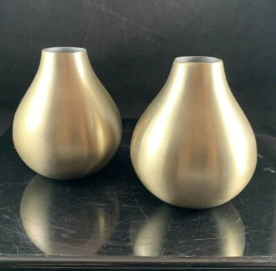 LOTE PEQUENO VASO COOPER CAIXA E BARRIL 2x LOTE VASO PEQUENO DE AÇO INOXIDÁVEL ESCOVADO - Imagem 1 de 4