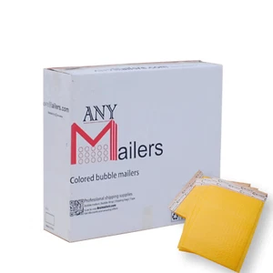 AirnDefense 500 #000 4X8" Yellow Poly Bubble Mailers Shipping Padded Envelope - Picture 1 of 12