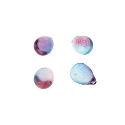 2 dijes de lágrima de sirena - vidrio púrpura y azul - Z416 Foto 1 de 3