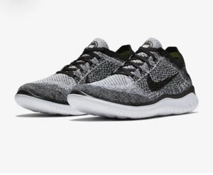 Nike Men’s Free RN Flyknit 2018 Black White Size 10 NWB - Picture 1 of 7