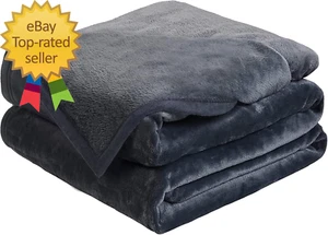 Soft California King Blanket Warm Fuzzy Microplush Lightweight Thermal Fleece Bl - Picture 1 of 8