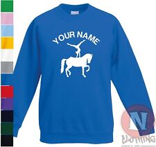 Personalised Equestrian vaulting sweatshirt horse Children kids - Just add name