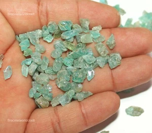 Cielo indio apatita áspero hecho a mano piedras preciosas naturales lote al por mayor de 25 piezas 3x4x6 mm - Imagen 1 de 3