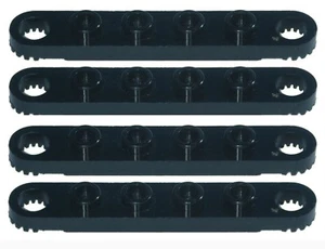 Missing Lego Brick 4262 Black x 4 Technic Plate 1 x 6 with Holes - Picture 1 of 2