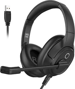 EKSA Headset with Microphone for Laptop Wired Computer Headset with Volume & Mic - Picture 1 of 8