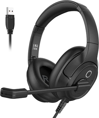 EKSA Headset with Microphone for Laptop Wired Computer Headset with Volume & Mic - Image 1 of 4