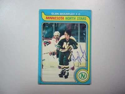 1979/80 O-PEE-CHEE NHL HOCKEY CARD #93 GLEN SHARPLEY VG/EX ST AUTO AUTOGRAPH OPC - Image 1 of 3