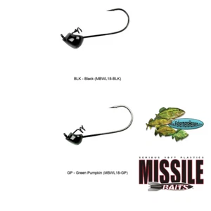 Missile Baits Warlock Shaky Jig Head 1/8oz (MBWL18) Black or Green Pumpkin - Bild 1 von 5
