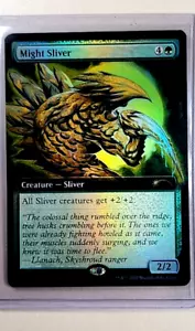 2022 MTG Magic the Gathering Secret Lair Drop Foil Might Sliver Extended Art - Picture 1 of 3