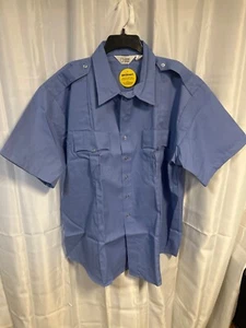 Lion Apparel Mens Blue Short Sleeve Uniform Shirt 3XLCotton Blend NWT - Picture 1 of 5