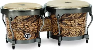 Latin Percussion LP Aspire LPA601-HC Bongo Set Havana Café with Brushed Nickel H - Picture 1 of 3
