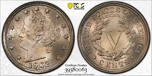 1902 Liberty Nickel PCGS MS65 - Picture 1 of 3