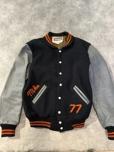 Men's Vintage Coleman Letterman's Jacket With name/1977 Size L Wool & Leather - Picture 1 of 4