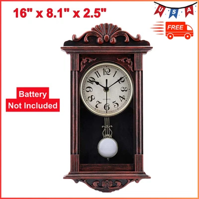 Reloj de Pared Decorativo Péndulo Vintage Funciona con Pilas Bronce Oficina Decoración Hogar Foto 1 de 4