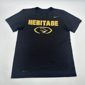 Nike Dri-fit T-Shirt Youth Small Boys Black Graphic Print Logo Heritage …#29636 - Picture 1 of 9