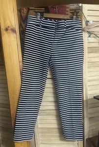 New York & Company Stretch Pants Women’s Size 6 Black&White Striped Dress Pants - Picture 1 of 8