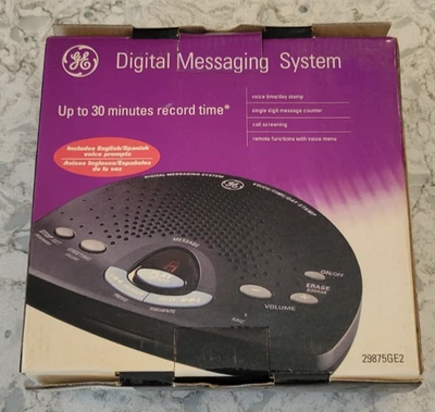 New GE Digital Messaging System 29875GE2 30 Minutes Record Time Vintage In Box - Image 1 of 4