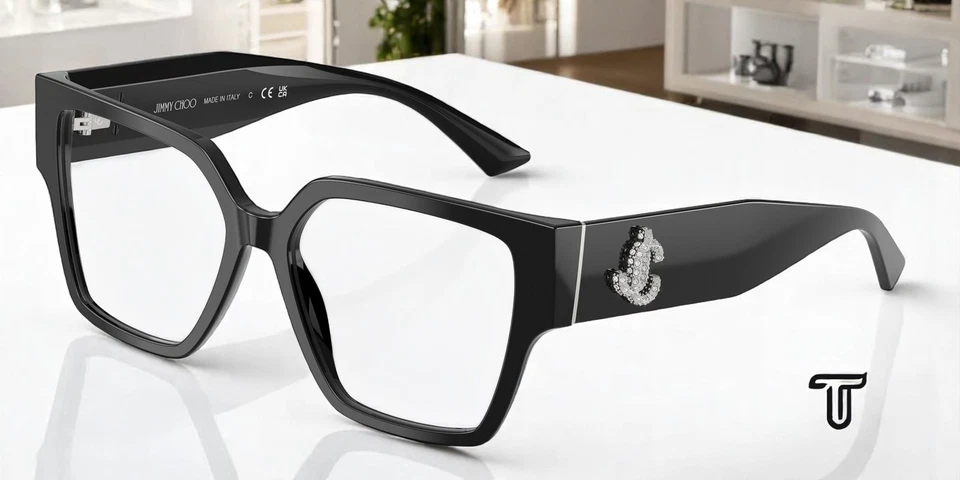 Gafas para mujer JIMMY CHOO JC3032B 5000 negras lentes de demostración 55 mm Foto 1 de 1