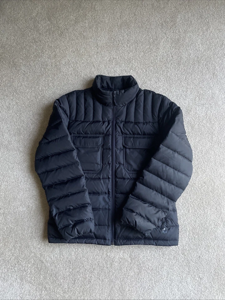 BROOKS BROTHERS Red Fleece Black Down Power Fill Insulated Zip Puffer Jacket L - Image 1 of 4