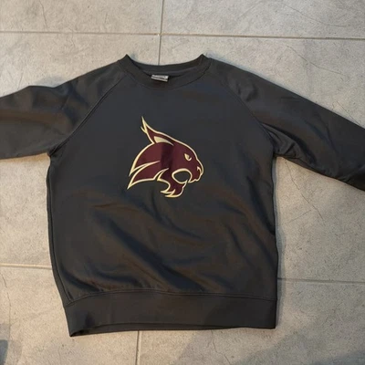 Texas State Bobcats Mens Gray Sweatshirt Size M  Stadium Athletic - Image 1 of 4
