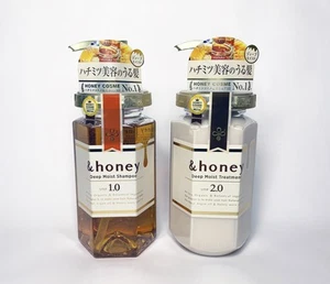 &honey Deep Moist Shampoo 440ml Treatment 445g Set Organic Intensive Moisturizer - Picture 1 of 10