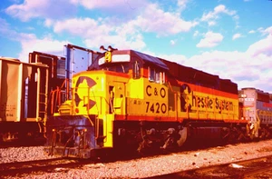 ORIGINAL KODACHROME SLIDE CHESSIE SD-35 #7420 PORTSMOUTH, VA JANUAR 1987 - Bild 1 von 1