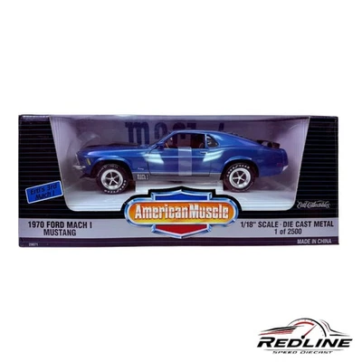 🇺🇸ERTLAerican Muscle 1970 Ford Mach 1 Mustang AZUL 1 de 2.500 TV🇺🇸 - Imagem 1 de 4