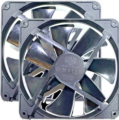 2x Cooler Master MasterFan A14025-12CB-3BN-F1 140mm Silent PC Fan 1200rpm 0.18A - Image 1 of 3