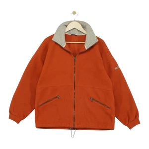 Vintage Berghaus Fleece Jacket Mens Size L Orange Full Zip Outdoor - Picture 1 of 15