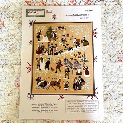 C’etait en Decembre A Mon Ami Pierre Cross Stitch Chart Pattern Used France - Image 1 of 4