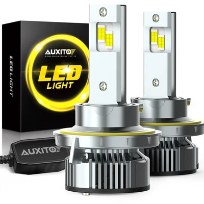 AUXITO H13 LED Headlight Bulbs Kit 9008 High Low Beam 6500K White Light Y19 - Image 1 of 4