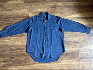 Peter Christian Mens Shirt XL Denim Long Sleeve 100% Cotton Navy Blue Button Up - Picture 1 of 24
