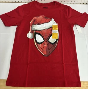 Marvel Christmas Spider-Man Shirt Size 10/12 L - Picture 1 of 5