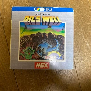 Cartuccia gioco Oils Well MSX cartuccia rossa Compteq Japan gioco retrò - Foto 1 di 3