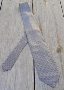 Cravate soie grise PAOLO DA  PONTE 150x10 Très bon état - Picture 1 of 3